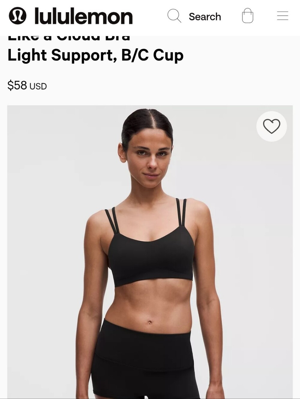 lululemon athletica Like A Cloud Bra- Black